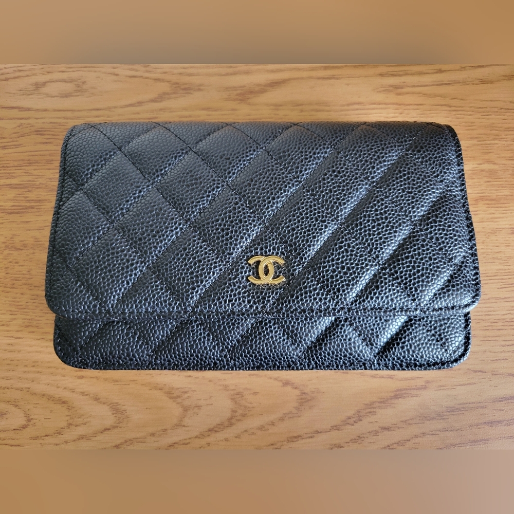 Chanel Black Quilted Wallet On Chain